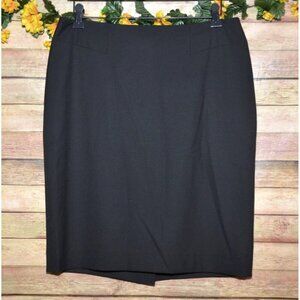 The Limited Black Knee Length Lined Skirt Size 10 Career Office Closet Staple